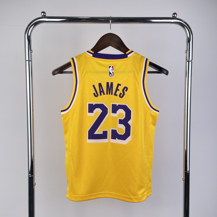 Los Angeles Lakers Kids Jersey Yellow Icon Edition 22/23 NO.23 JAMES