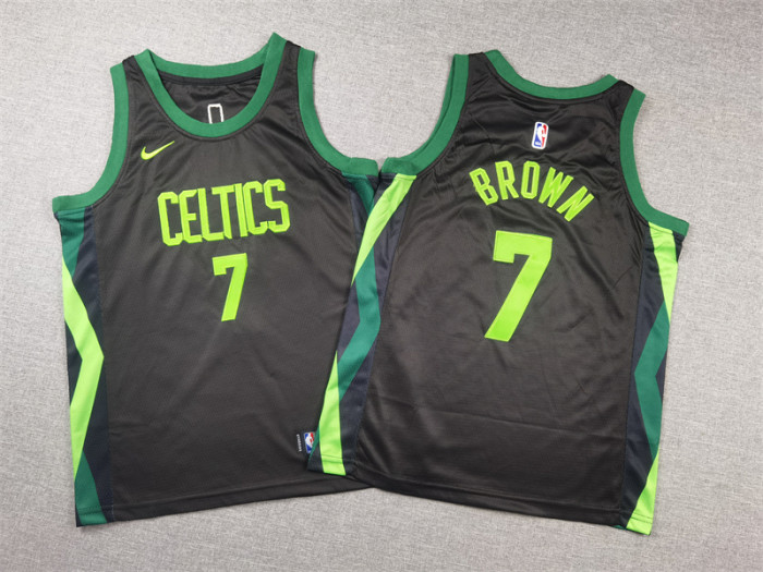 Boston Celtics KIds Jersey Black City Edition24/25 NO.7 BROWN