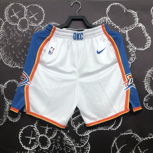 Oklahoma City Thunder   Basketball  Shorts  White  2024