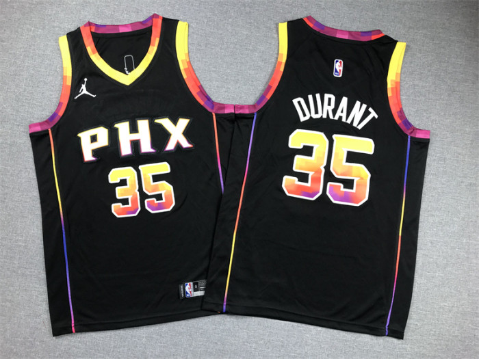 Phoenix Suns Kids Jersey Black Statement Edition 2023 NO.35 DURANT