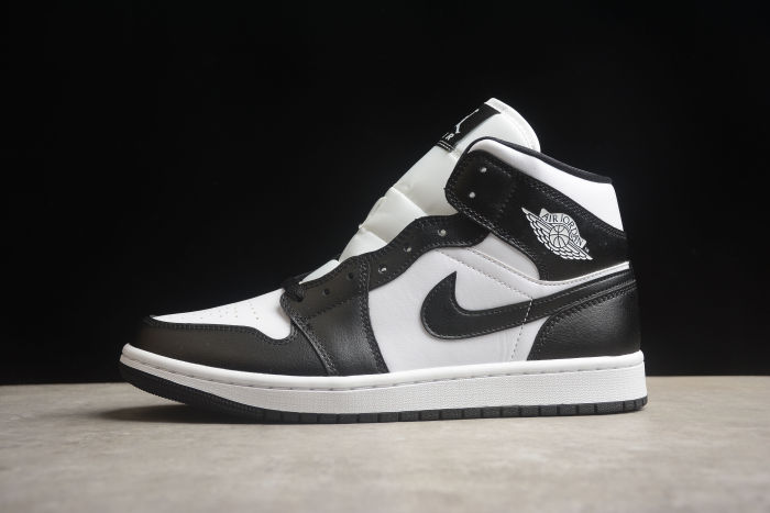 Air Jordan 1 Mid Panda Sneakers Black White