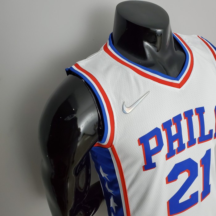 Joel Embiid Philadelphia 76ers 75th Anniversary Swingman Jersey White