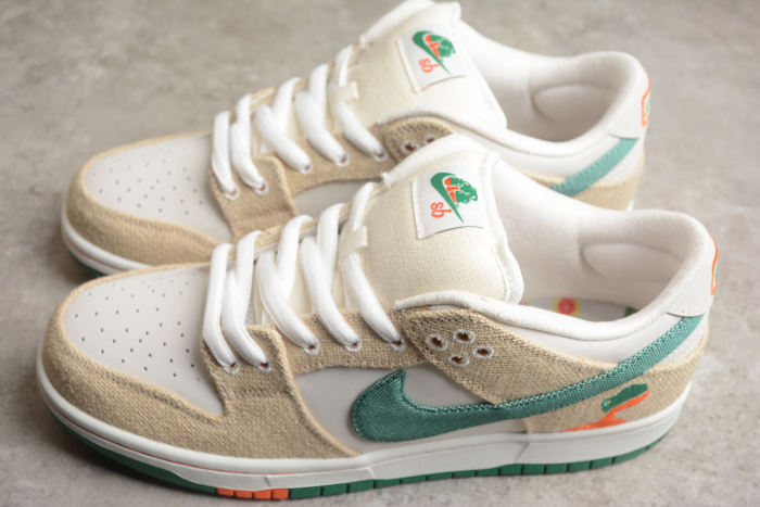 FD0860-001 Jarritos × Nike SB Dunk Low Phamtom Safety Orange-Malachite