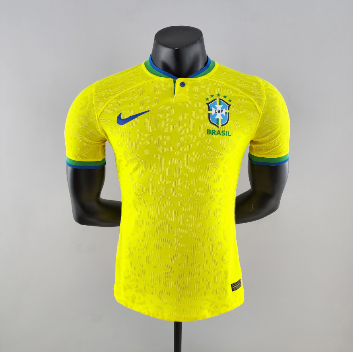 Brazil Home Player Version Man Jersey 2022