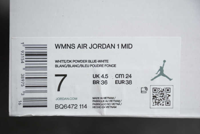 Air Jordan 1 Mid 'UNC' 2020 BQ6472-114