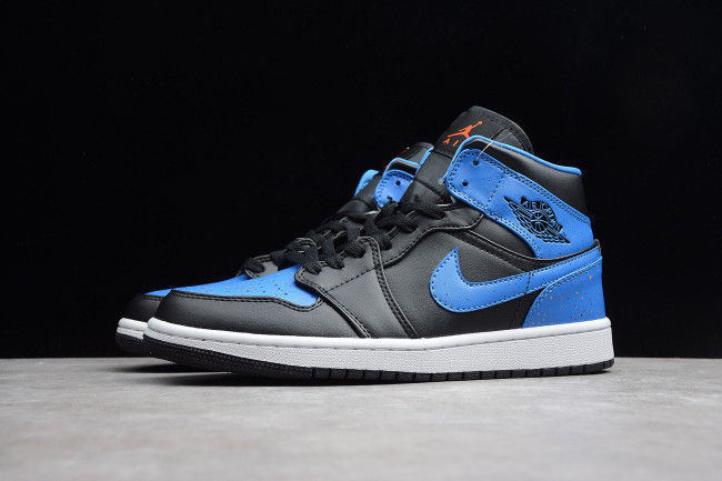 Air Jordan 1 Retro Mid Royal Paint Splatter 554724-048