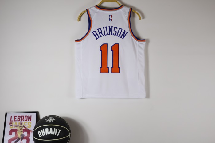 New York Knicks Kids Jersey White City Edition 24/25 NO.11 BRUNSON