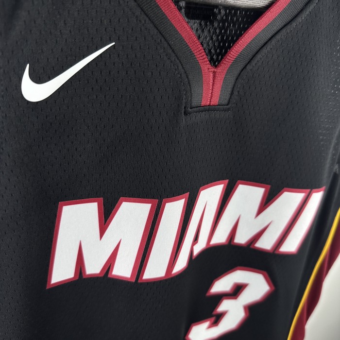 Miami Heat Kids Jersey Black  22/23  No. 3 Wade