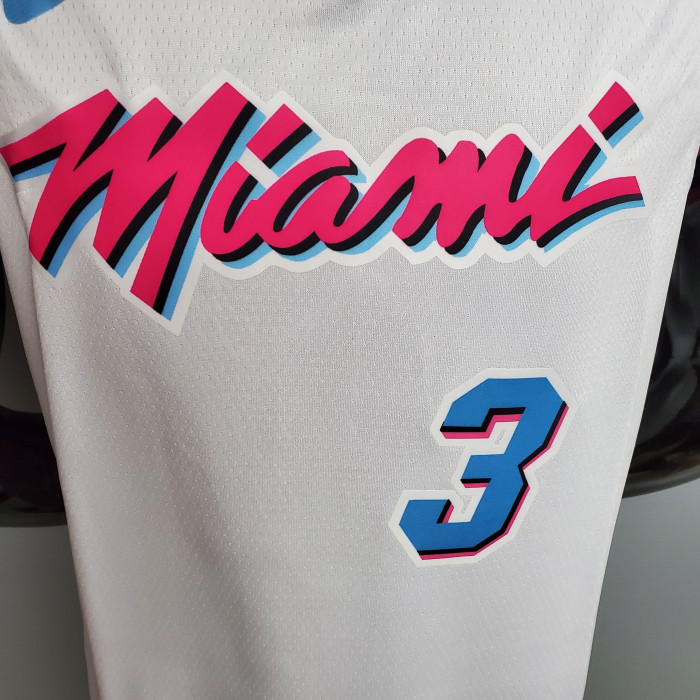 Dwyane Wade Miami Heat V-neck Swingman Jersey White