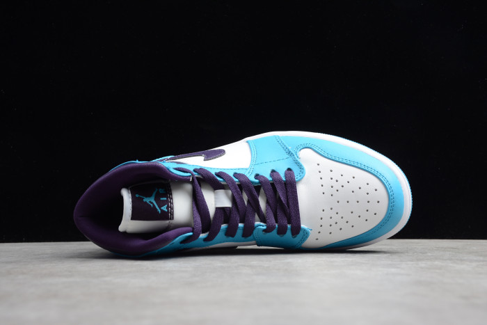Air Jordan 1 Mid Hornets Blue 554724-415