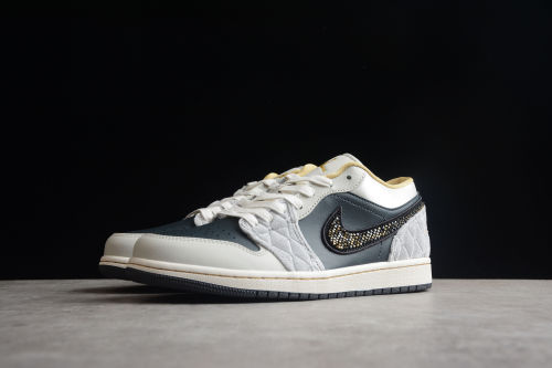 Air Jordan 1 Low Beaded Swooshes - DV1762-001