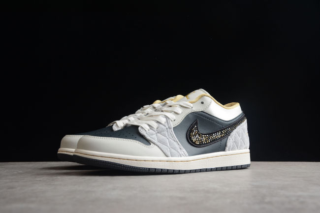 Air Jordan 1 Low Beaded Swooshes - DV1762-001