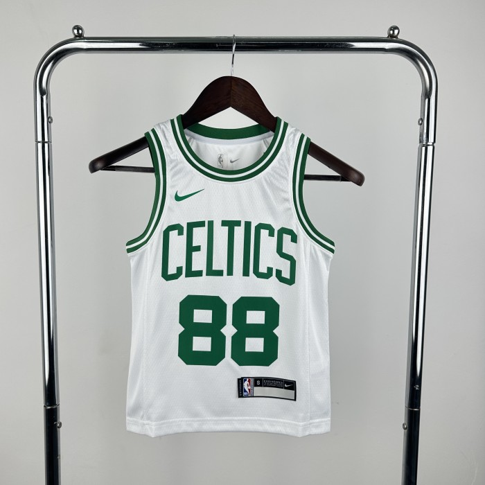 Boston Celtics KIds Jersey White Icon Edition NO.88 QUETA
