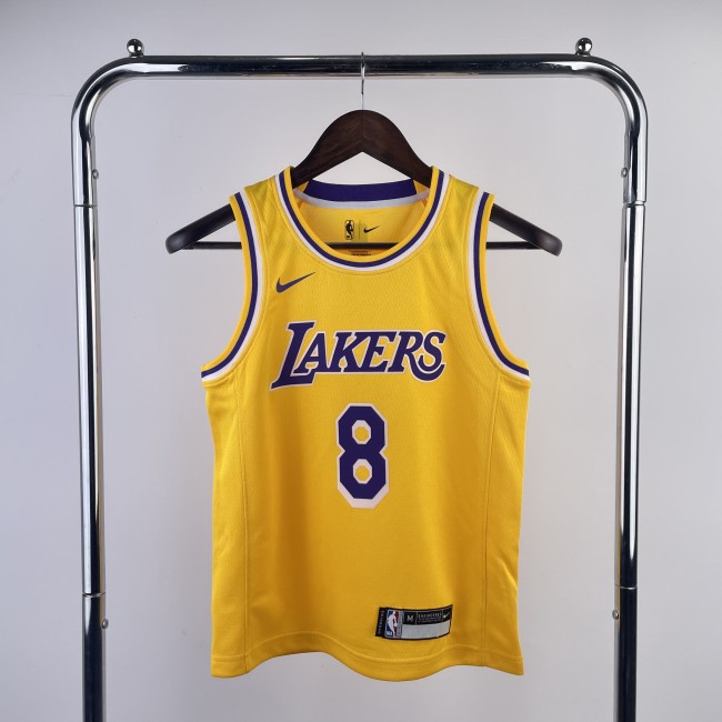 Los Angeles Lakers Kids Jersey Yellow Icon Edition 22/23 NO.8 BRYANT