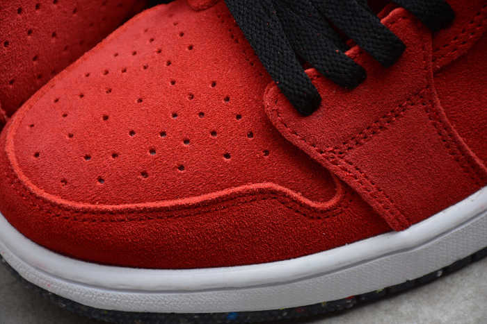 Air Jordan 1 Zoom Air CMFT Crater Gym Red Black White Suede CT0978-600