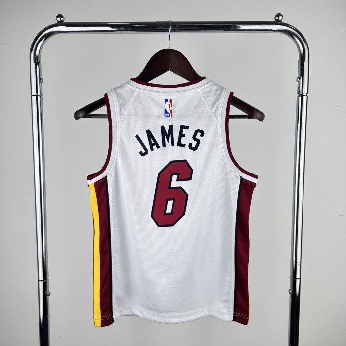 Miami Heat Kids Jersey White  22/23 No. 6 James