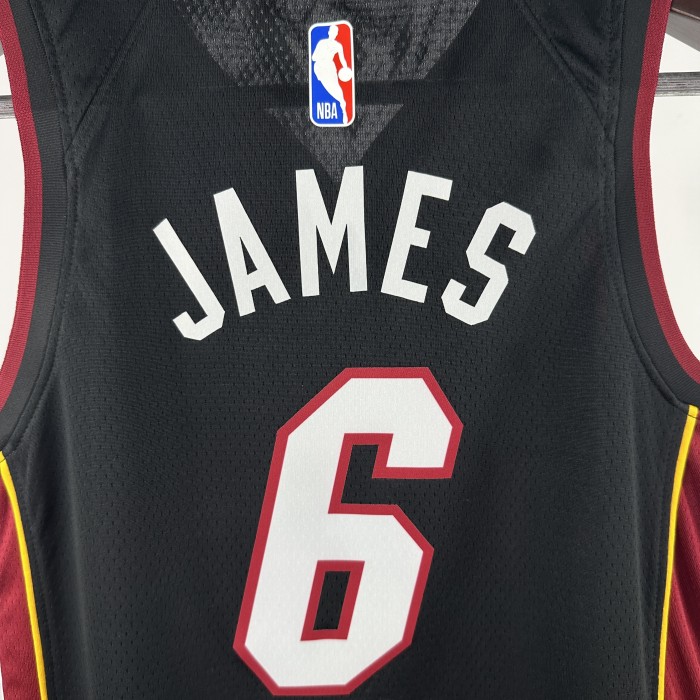 Miami Heat Kids Jersey Black 22/23 JAMES No. 6 James
