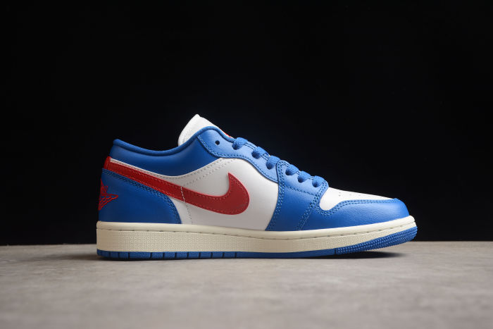Air Jordan 1 Low Shoes Sport Blue Gym Red White DC0774-416