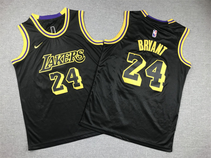 Los Angeles Lakers Kids Jersey Snake pattern black lcon No.24 BRYANT