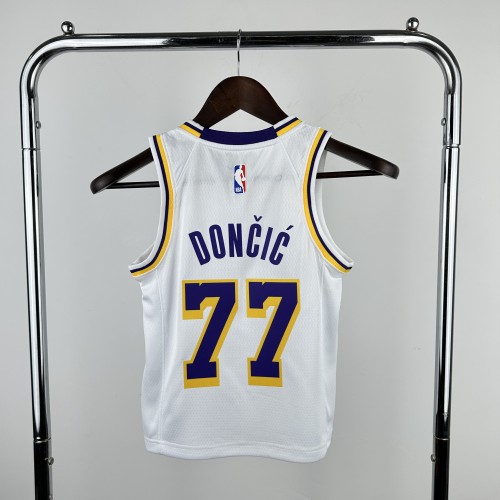 Los Angeles Lakers Kids Jersey White Icon Edition 22/23 NO.77 Dončić