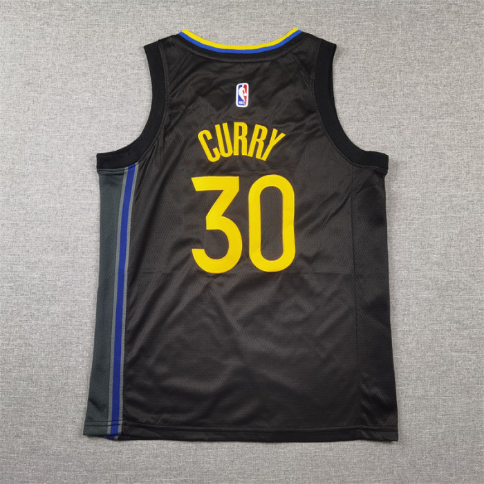 Golden State Warriors  Kids Jersey Black Statement Edition 24/25 NO.30 CURRY