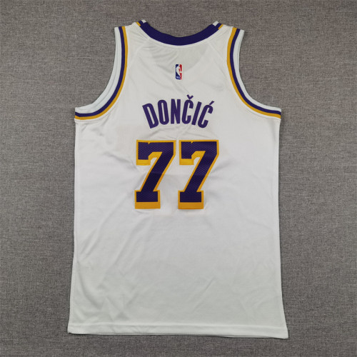 Los Angeles Lakers Kids Jersey White Icon Edition 22/23 NO.77 Dončić