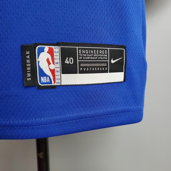 Klay Thompson Golden State Warriors Tram Version Swingman Jersey Blue