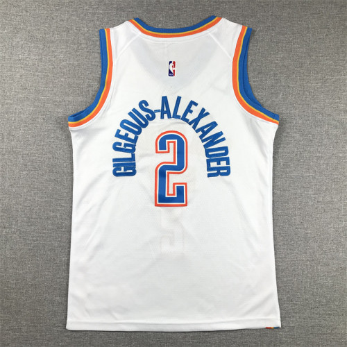Oklahoma City Kids Jersey White Association Edition 22/23 NO.2 GILGEOUS-ALEXANDER