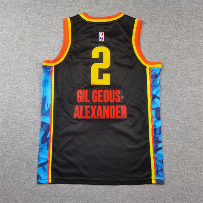 Oklahoma City Thunder Jersey Black city edition 24/25 NO.2 GILGEOUS-ALEXANDER
