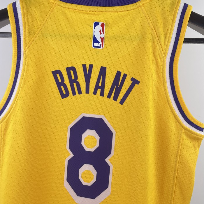Los Angeles Lakers Kids Jersey Yellow Icon Edition 22/23 NO.8 BRYANT