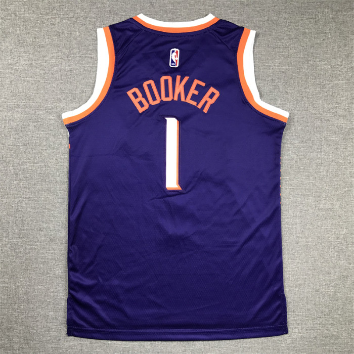 Phoenix Suns KIds Jersey Purple Association Edition  23/24 NO.1 BOOKER