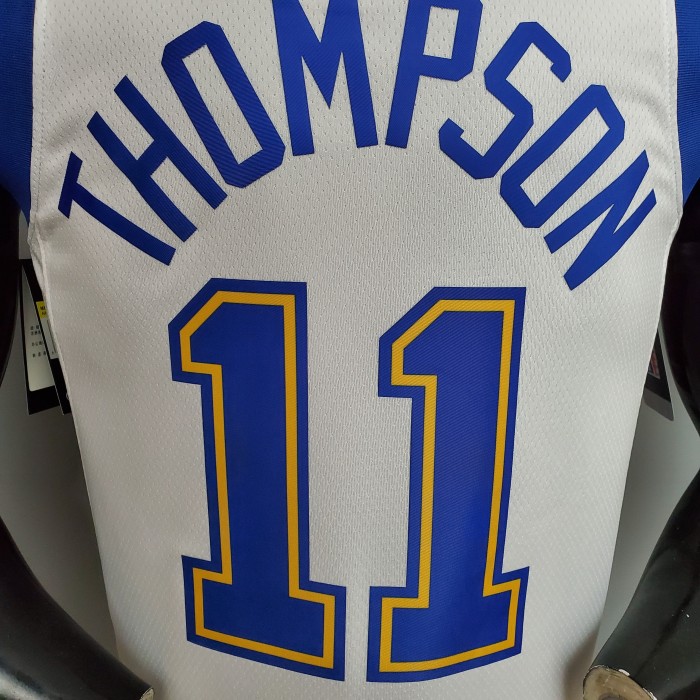 Klay Thompson Golden State Warriors Retro Version Swingman Jersey White