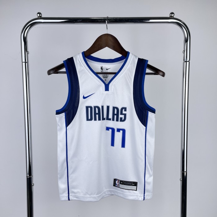 Dallas Mavericks Kids Jersey White City Edition No.77 22/23 NO.77 Dončić