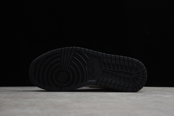 Air Jordan 1 Mid Patent Black White Gold Mens 852542-007