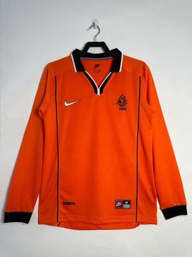Netherlands Home Retro Long Sleeve Jersey 1998