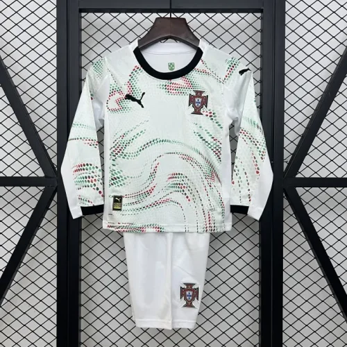 Portugal 2025 Away Long Sleeve Kids Suit
