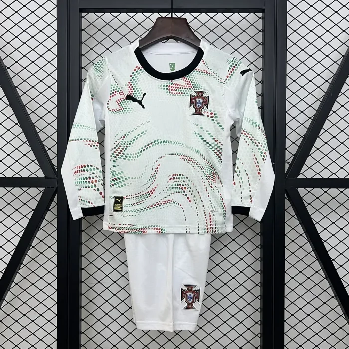 Portugal 2025 Away Long Sleeve Kids Suit