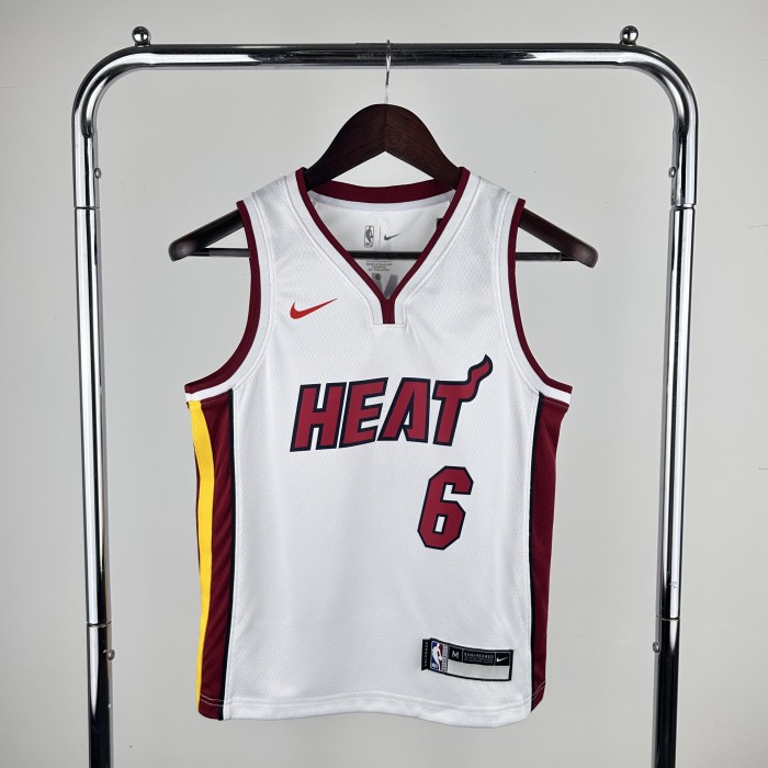 Miami Heat Kids Jersey White  22/23 No. 6 James