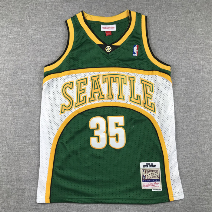 Seattle SuperSonics Kids Jersey Green Classics Edition 07/08 NO.35 DURANT