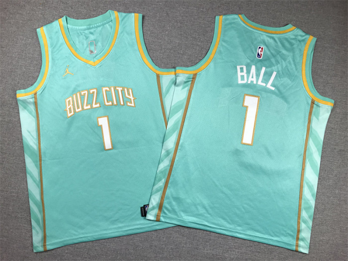 Charlotte Hornets Kids Jersey City Edition 23/24 NO.1 BALL