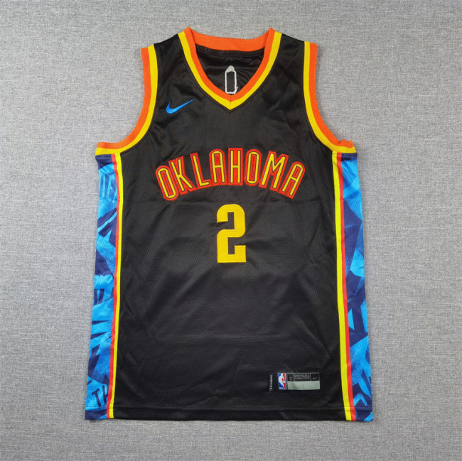 Oklahoma City Thunder Jersey Black city edition 24/25 NO.2 GILGEOUS-ALEXANDER