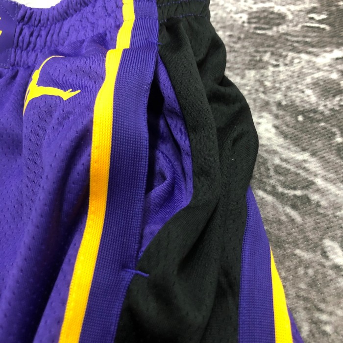Los Angeles Lakers purple basketball shorts 2023