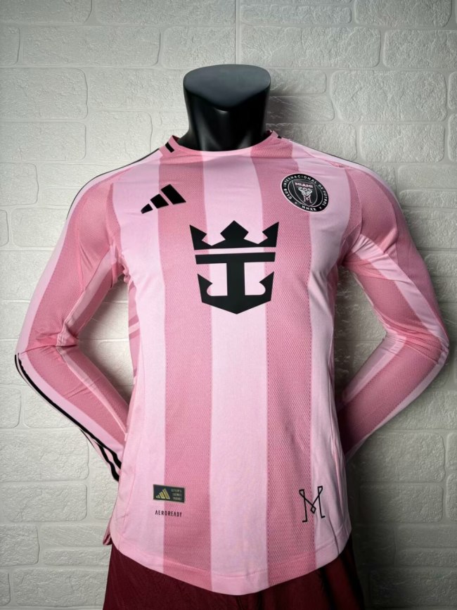 Inter Miami Home Man Player Version Long Sleeve Jersey 25/26