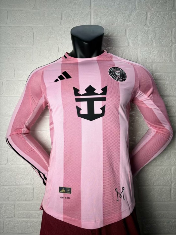 Inter Miami Home Man Player Version Long Sleeve Jersey 25/26