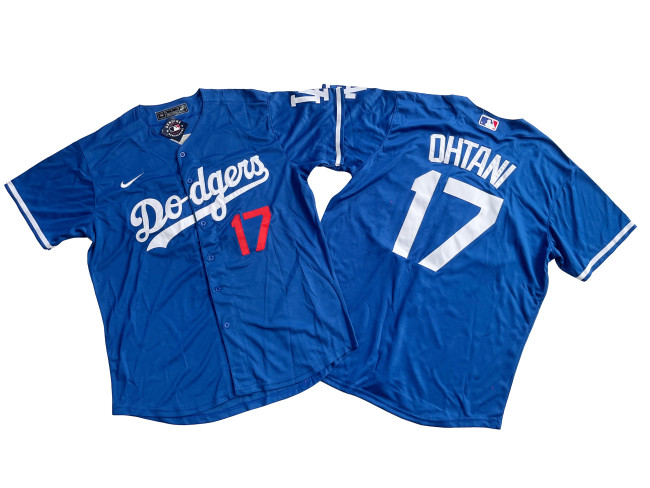 Los Angeles Dodgers Jersey Blue red letter Fan Version NO.17 OHTANI