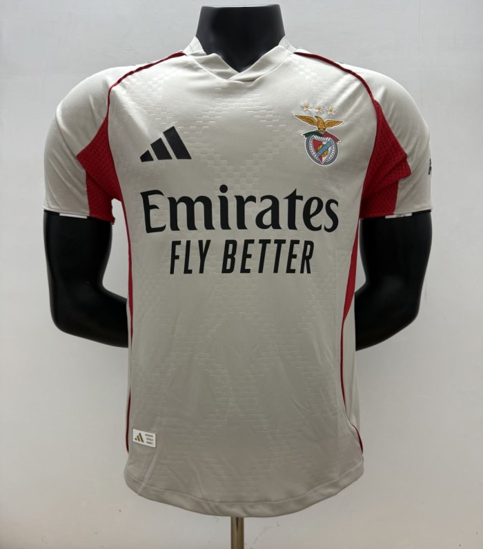SL Benfica Beige Away Player Man Jersey 25/26