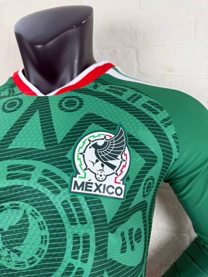 Mexico 2026 World Cup Home Player Long Sleeve Men Jersey
