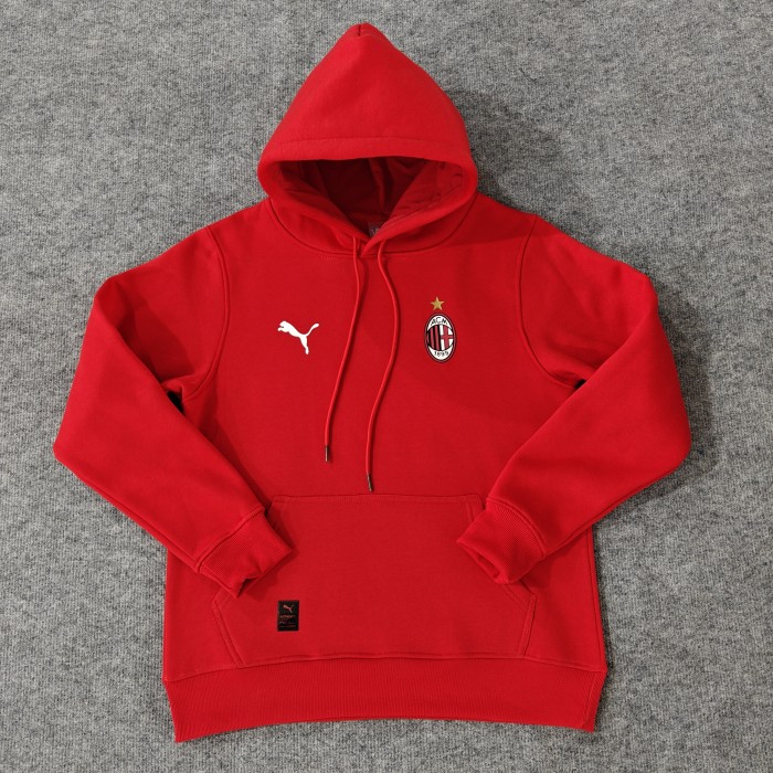 AC Milan Player fleece-lined Hoodie （Multiple colors）