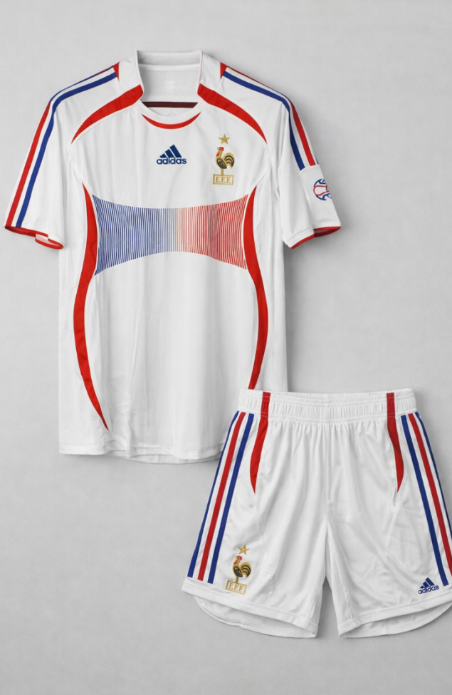 France Away Retro Short Sleeves  Adult Suit 2006/07