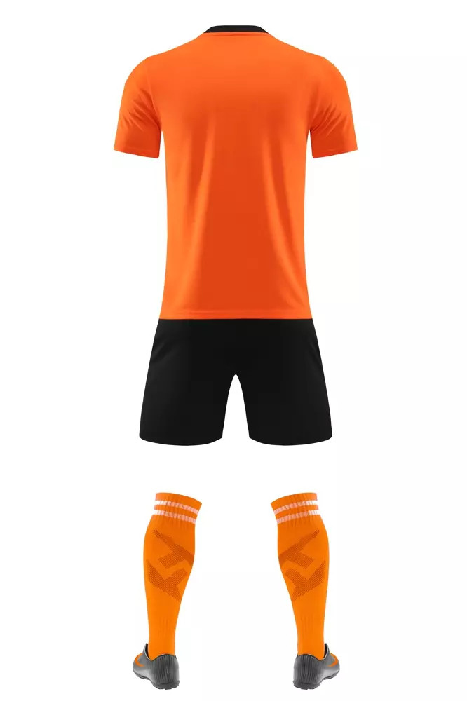 Football short-sleeved jersey set Orange - blank